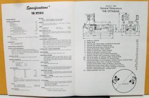 1968 Ottawa Truck Model Ottawan Specifications Sheet