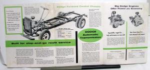 1956 Dodge Truck Fwd Control Chassis 1 Ton And 1 & A Half Ton Sales Folder Orig