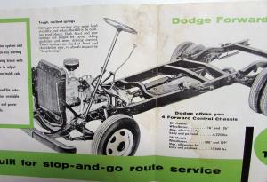 1956 Dodge Truck Fwd Control Chassis 1 Ton And 1 & A Half Ton Sales Folder Orig