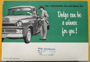 1957 Dodge Pickup Truck V8 D Series Power Advantage Sales Folder Mailer Original