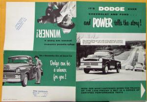 1957 Dodge Pickup Truck V8 D Series Power Advantage Sales Folder Mailer Original