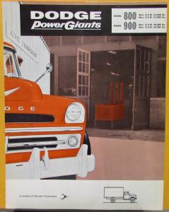 1957 Dodge 800 900 Heavy Duty Truck Models Sales Folder Original