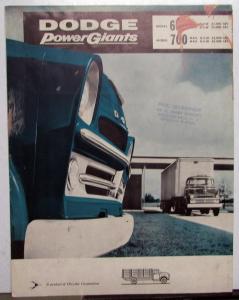 1957 Dodge 600 & 700 Truck Models Power Giants Stake Tractor COE Sales Folder