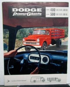 1957 Dodge Stake Tractor COE Truck Models 400 & 500 Sales Folder Original