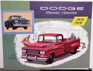 1958 Dodge Pickup Stake 4X4 Truck Models 200 & 300 Color Sales Folder Original