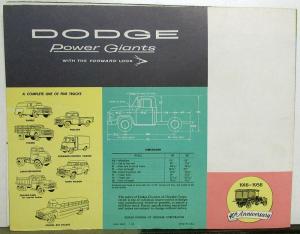 1958 Dodge Pickup Stake 4X4 Truck Models 200 & 300 Color Sales Folder Original