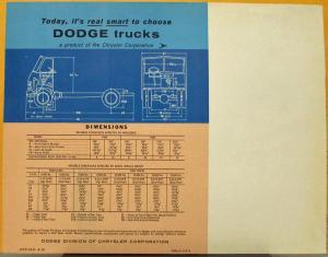 1959 Dodge Forward Control Truck Models P300 & P400 Color Sales Folder Original
