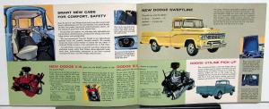 1959 Dodge Trucks Models 200 & 300 Pickups Stakes Color Sales Folder Original