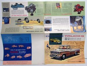 1959 Dodge Trucks Models 200 & 300 Pickups Stakes Color Sales Folder Original