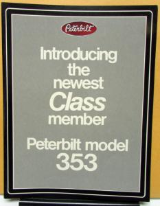1974 Peterbilt Model 353 Sales Brochure