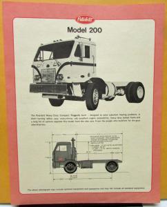 1974 Peterbilt Model 200 Data Specification Sheet