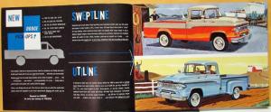 1960 Dodge Pickup Wagon Stake Panel Low Ton Trucks D Series Sales Brochure Orig