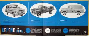 1960 Dodge Pickup Wagon Stake Panel Low Ton Trucks D Series Sales Brochure Orig