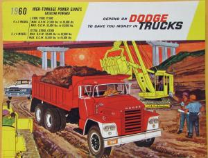 1960 Dodge High Ton Gas Truck 4x2 C800 900 1000 6x4 CT700 800 900 Sales Brochure