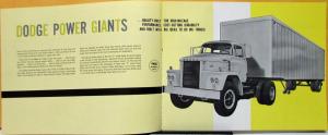 1960 Dodge High Ton Gas Truck 4x2 C800 900 1000 6x4 CT700 800 900 Sales Brochure