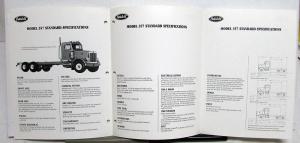 1987 Peterbilt Model 357 Standard Specifications Brochure