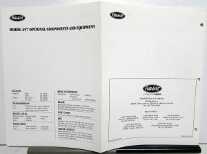 1987 Peterbilt Model 357 Standard Specifications Brochure