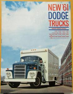 1961 Dodge Truck D Models Med Ton Fwd & Chassis Cab Sales Brochure Original