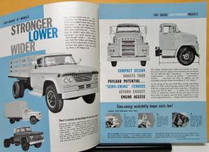1961 Dodge Truck D Models Med Ton Fwd & Chassis Cab Sales Brochure Original