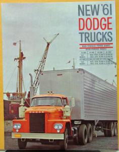 1961 Dodge Diesel Hign Ton Truck Series KC NC KCT & NCT Sales Brochure Original