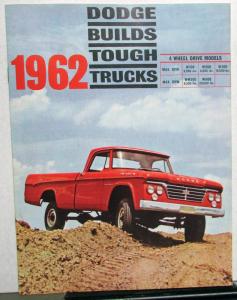 1962 Dodge 4WD Pickup Truck Model W100 W200 W300 WM300 W500 Wagon Sales Brochure
