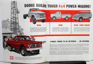 1962 Dodge 4WD Pickup Truck Model W100 W200 W300 WM300 W500 Wagon Sales Brochure