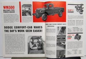 1962 Dodge 4WD Pickup Truck Model W100 W200 W300 WM300 W500 Wagon Sales Brochure