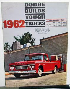 1962 Dodge Low Ton Truck Model D100 200 300 Pickup Panel Sales Brochure R 12-61