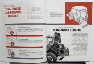 1962 Dodge High Ton Diesel Trucks Cab Fwd Tandem KC KCT NC NCT Sales Brochure