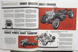 1962 Dodge High Ton Diesel Trucks Cab Fwd Tandem KC KCT NC NCT Sales Brochure