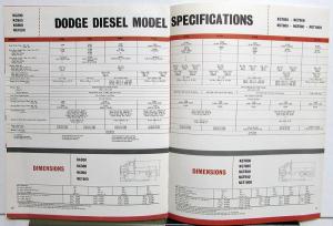 1962 Dodge High Ton Diesel Trucks Cab Fwd Tandem KC KCT NC NCT Sales Brochure