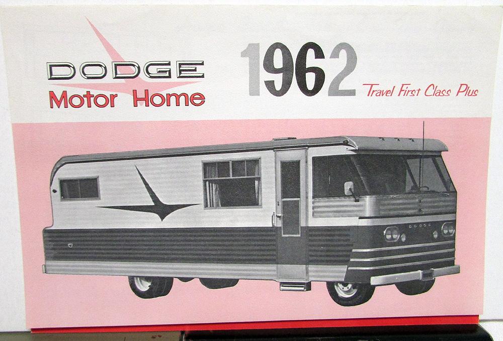 1962 Dodge Motor Home Models 23 & 26 Sales Folder Dimensions & Floor Plans Orig
