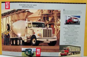 1996 Peterbilt Construction Trucks Dealer Sales Brochure Folder