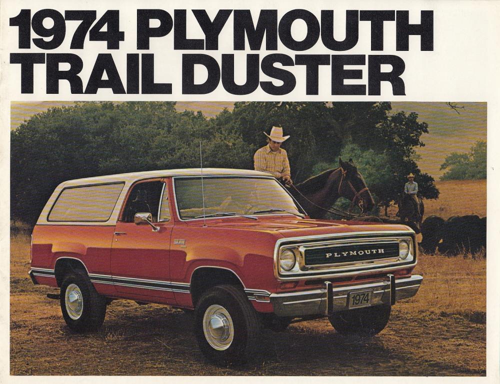 1974 Plymouth Trail Duster Dealer Sales Brochure Folder Sport Utility 4X4