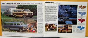 1982 Plymouth Voyager Van Dealer Sales Brochure