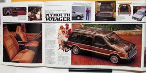 1984 Plymouth Voyager Mini Van Dealer Sales Brochure