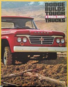 1963 Dodge 4WD Truck Pickup Sweptline Utiline Wagon Military Chassis Sale Folder