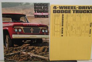 1963 Dodge 4WD Truck Pickup Sweptline Utiline Wagon Military Chassis Sale Folder
