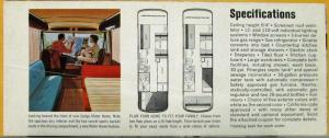 1963 Dodge Motor Home Floorplans Specifications Sales Folder Original