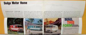 1963 Dodge Motor Home Floorplans Specifications Sales Folder Original