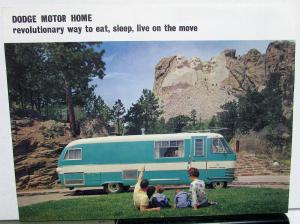 1963 Dodge Motor Home Model 26 Specs & Equipment Color Sales Folder Original