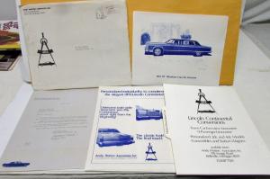 1975 Lincoln Continental Limousine & Hearse Andy Hotton Associates Sales Kit