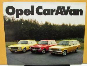 1974 Opel CarAVan Rekord Ascona Kadett GM Foreign Dealer Sales Brochure