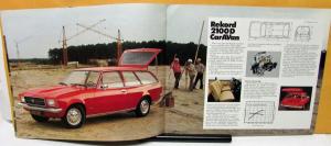 1974 Opel CarAVan Rekord Ascona Kadett GM Foreign Dealer Sales Brochure