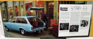 1974 Opel CarAVan Rekord Ascona Kadett GM Foreign Dealer Sales Brochure