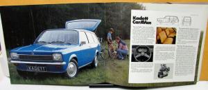 1974 Opel CarAVan Rekord Ascona Kadett GM Foreign Dealer Sales Brochure