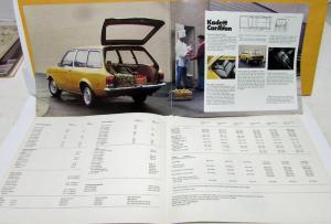 1974 Opel CarAVan Rekord Ascona Kadett GM Foreign Dealer Sales Brochure