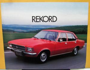 1974 Opel Rekord GM Foreign Dealer Sales Brochure European Original Rare