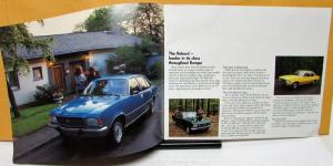 1974 Opel Rekord GM Foreign Dealer Sales Brochure European Original Rare