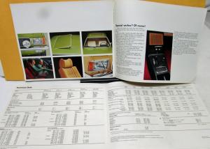 1974 Opel Rekord GM Foreign Dealer Sales Brochure European Original Rare